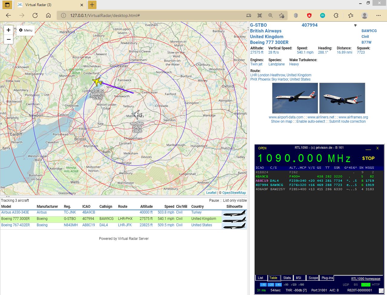 ADS-B - Virtual Radar