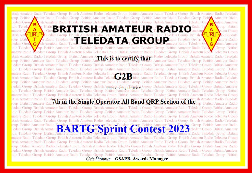 BARTG Sprint - Jan 2023